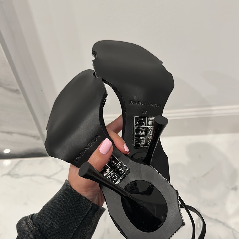 Jonathan Simkhai Crystal Satin Heels - Picture 9 of 9